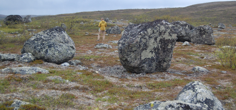 Flyttblock från deglaciationen av Finnmark