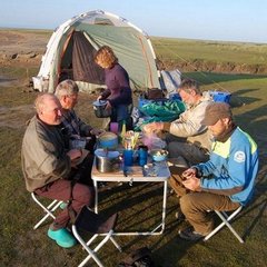 Field dinner during the Taymyr expedition